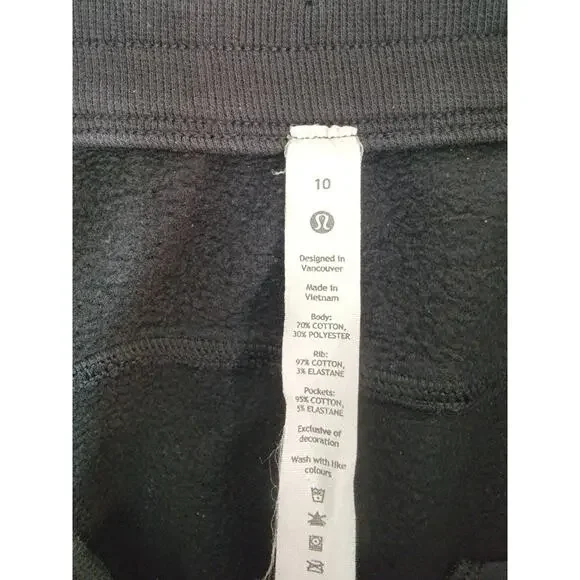 Lululemon Scuba Jogger Pants Womens Sz 10 High Rise Pockets Athletic Black